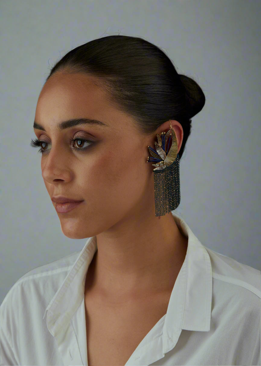 BOP EARCUFF - GOLD BLUE
