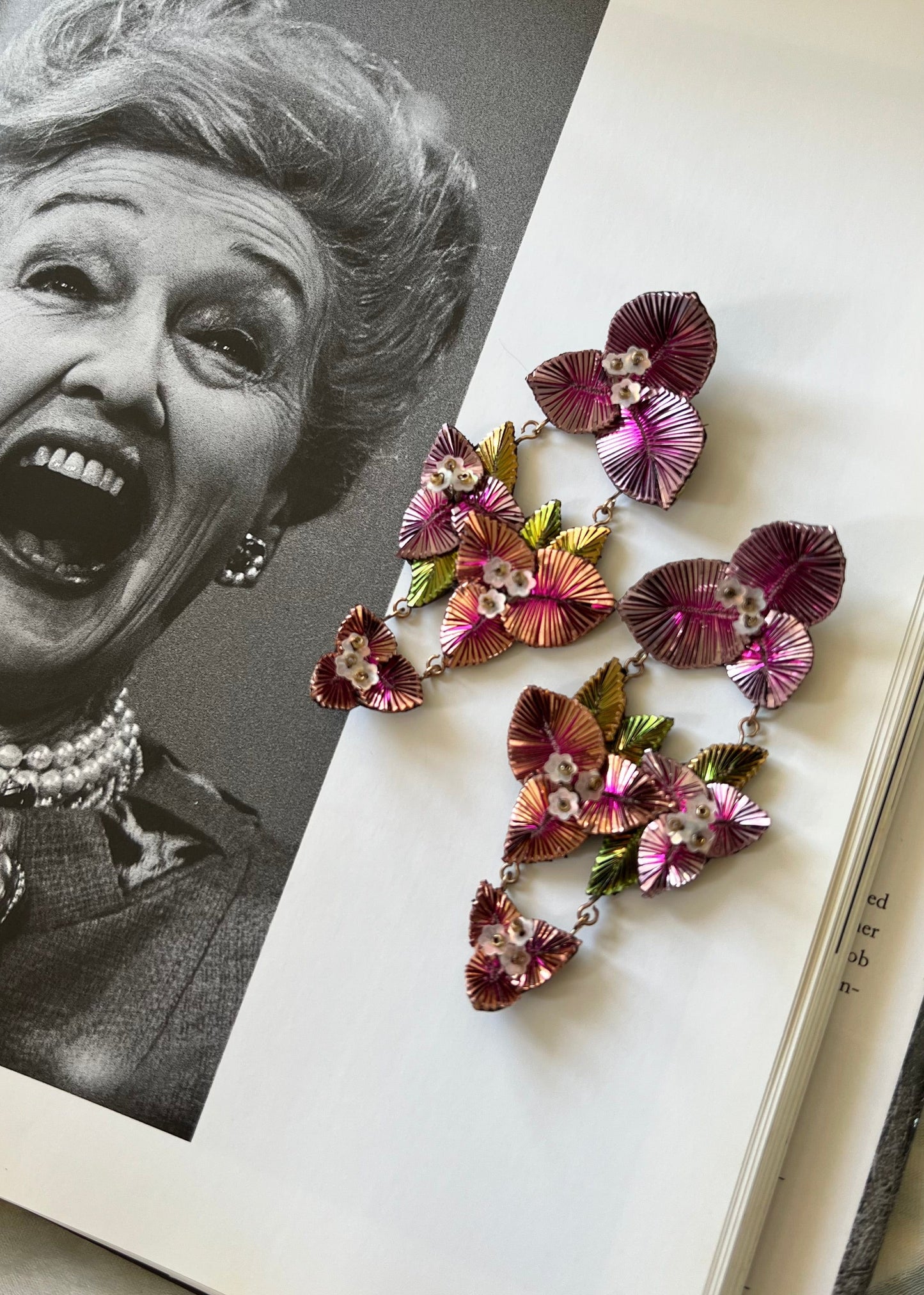 BOUGAINVILLEA QUAD EARRING - PEACH