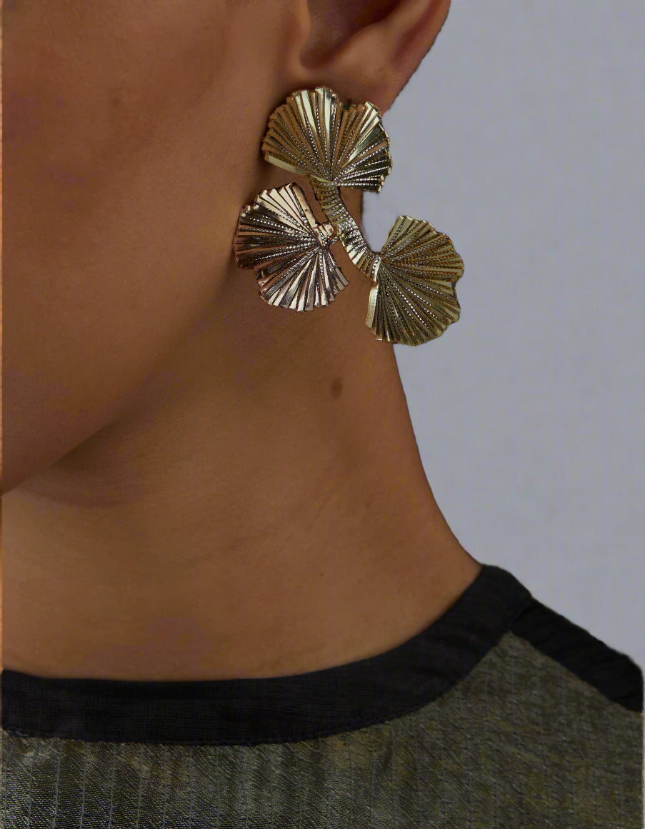 GINKGO THREEWAY EARRINGS