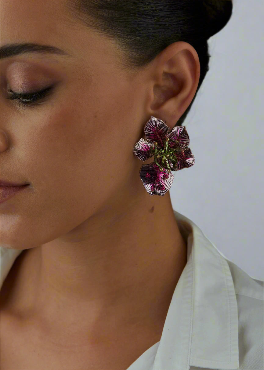GULMOHAR PETITE EARRINGS - PINK