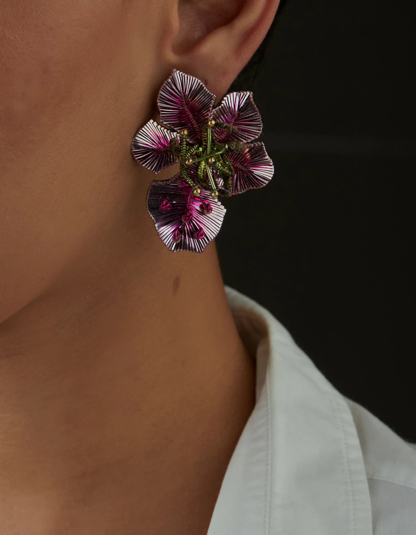 GULMOHAR PETITE EARRINGS - PINK