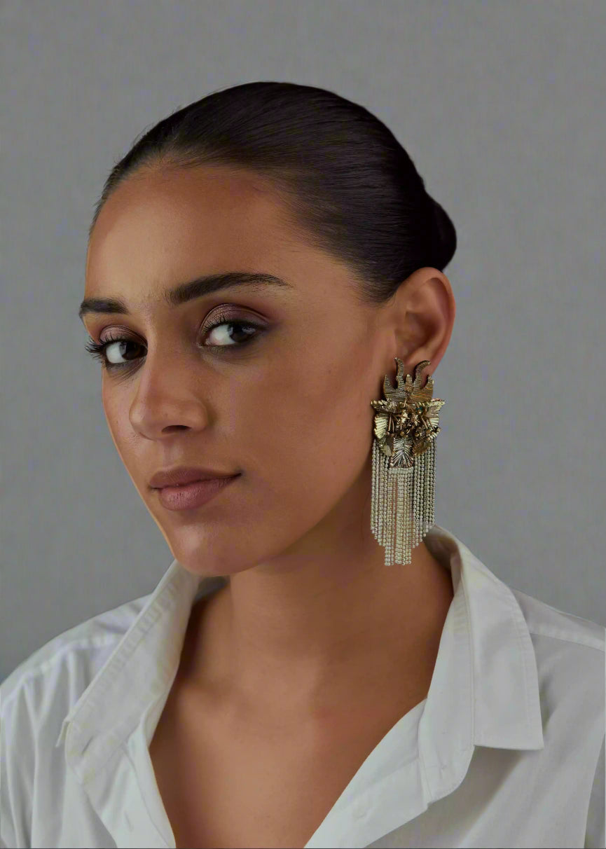 ORCHID SHIMMY EARRING - GOLD