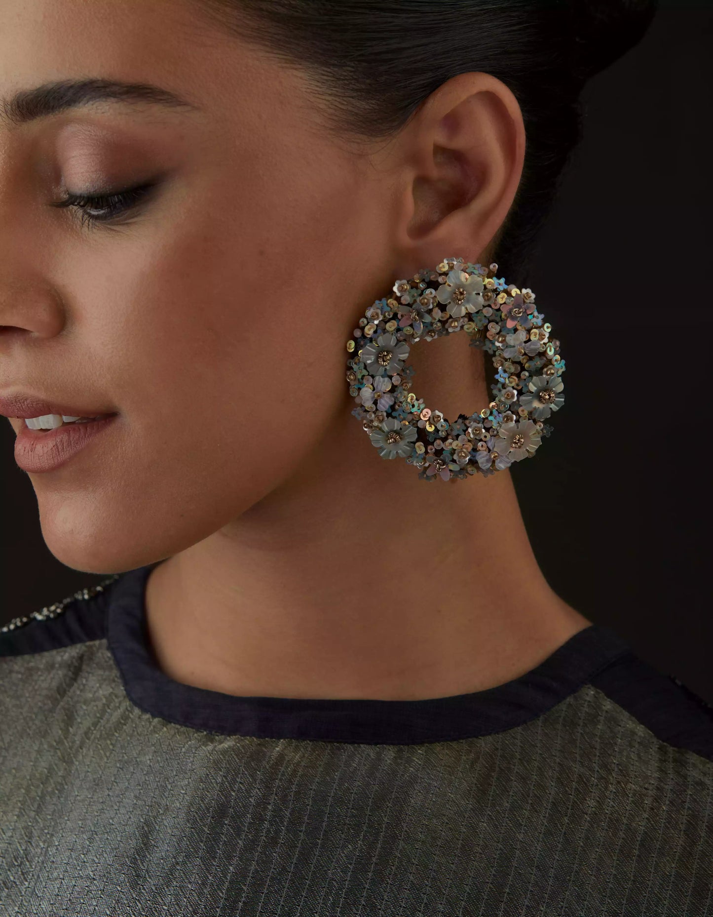 QUARTZ ORBS EARRINGS