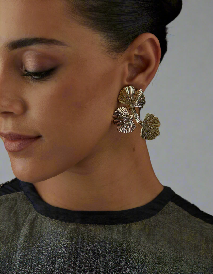 GINKGO THREEWAY EARRINGS