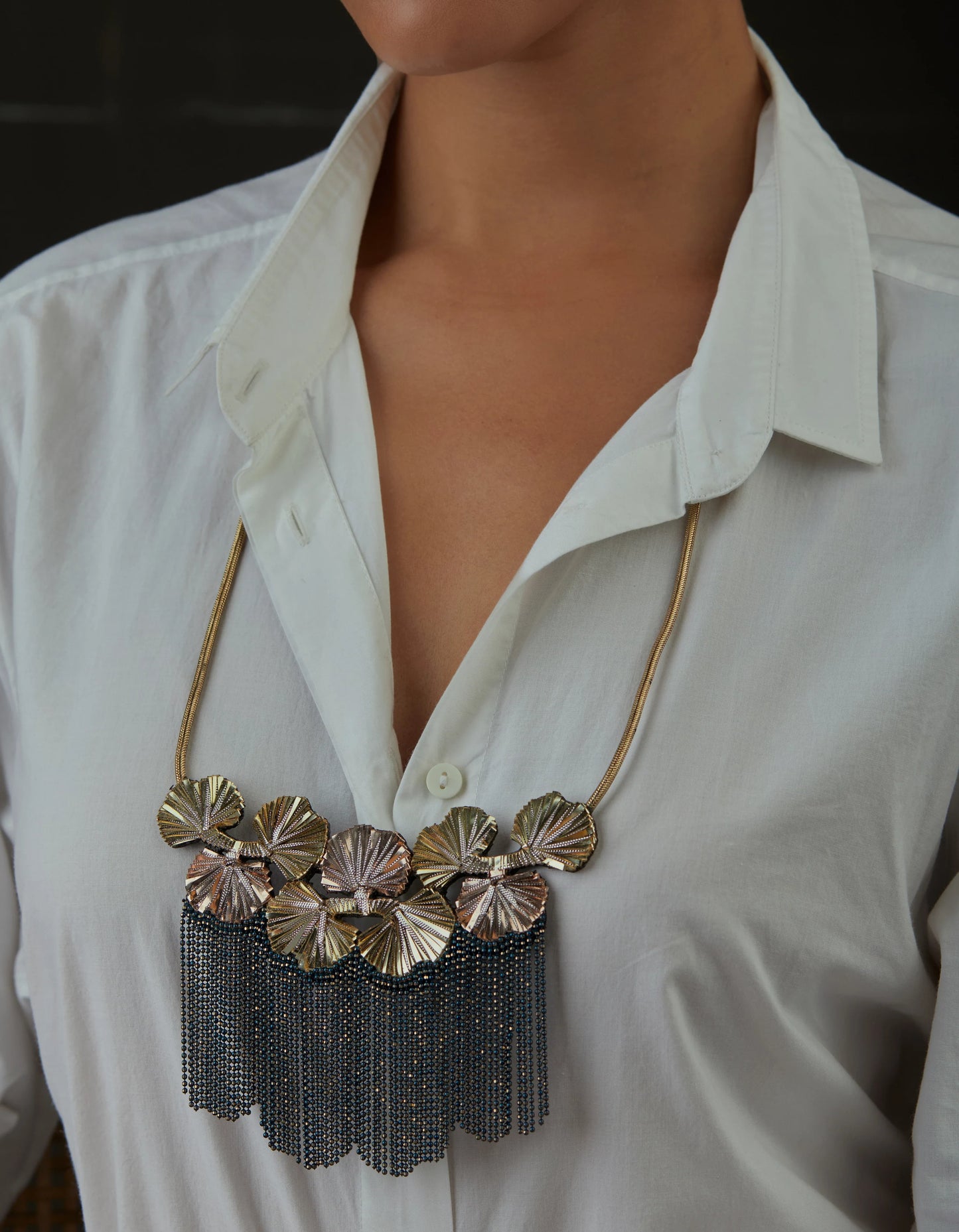 GINGKO THREEWAY SHIMMY NECKLACE