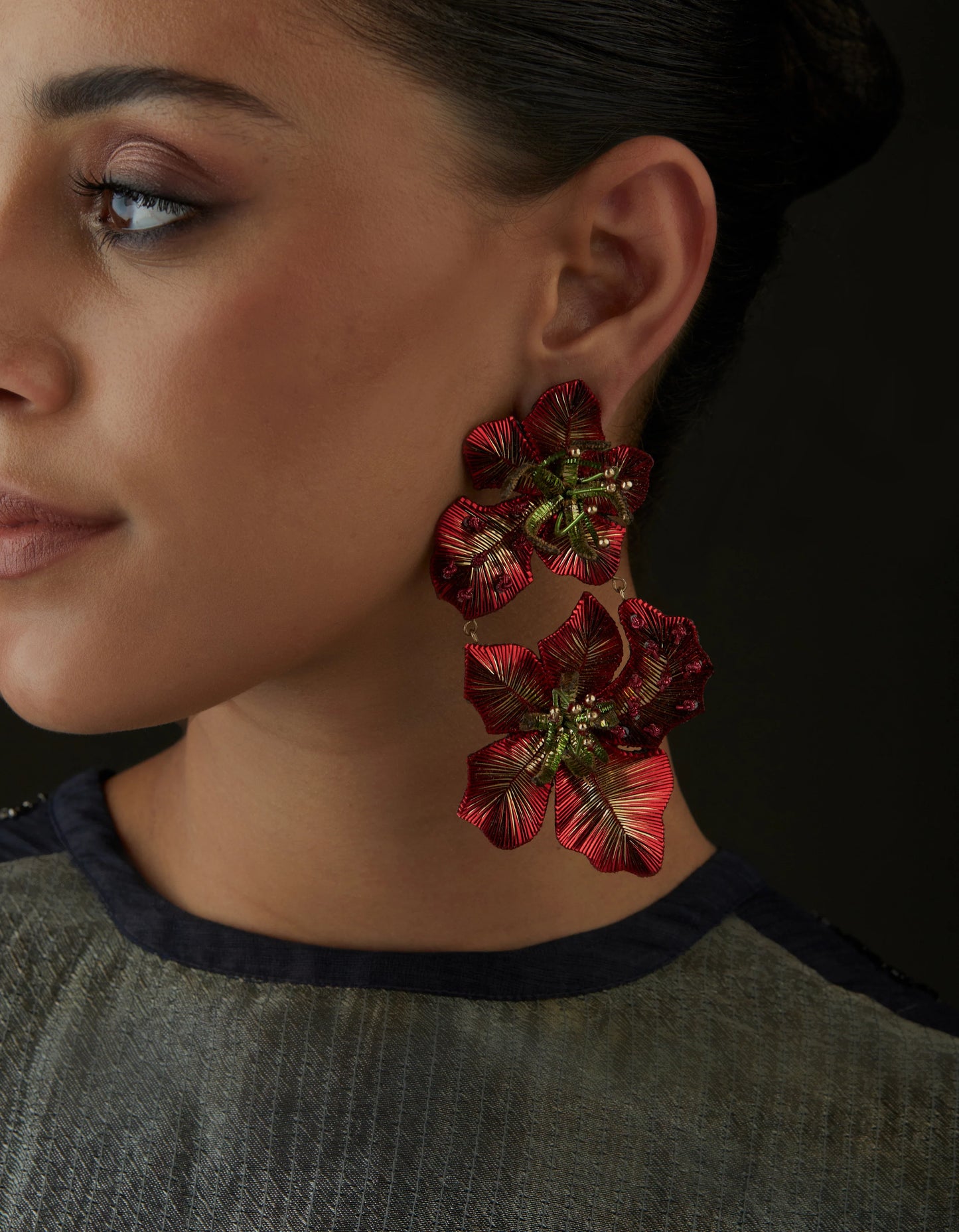 GULMOHAR GRAND DUO EARRINGS