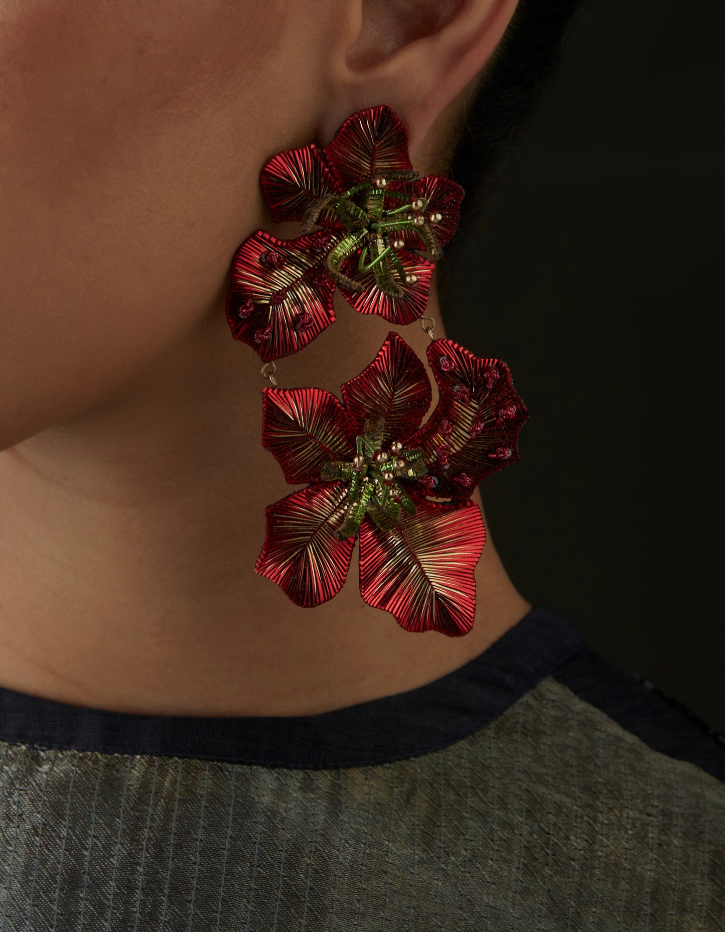 GULMOHAR GRAND DUO EARRINGS